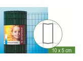 Pantanet Family - Grillage Soude - 25  m - H610 mm - Plastifie Vert 6073 - Maille 100x50 mm - Fil 2.50