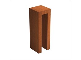 Socle En U  Corten 2Mm 400 X 400 X 1000 Mm