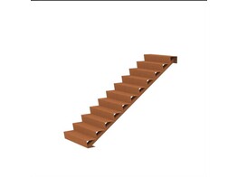 Escalier  Corten 3Mm 1250 X 1680 X 1870 Mm