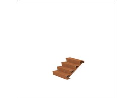 Escalier  Corten 3Mm 2000 X 960 X 680 Mm