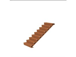 Escalier  Corten 3Mm 3000 X 2160 X 1530 Mm