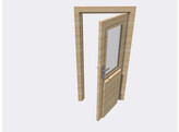 Porte simple 1/2 vitree 100 x 200 cm