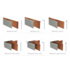 Bordures CorTen Plie Angle exterieur 150 x 300 x 300 mm ep. 3 mm