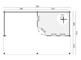 Chalet 40mm Oletha avec auvent EN KIT