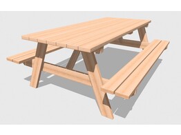 Table forestiere sur mesure en sapin traite L de 151 a 210 cm  Montee