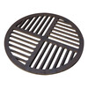 BBQ - O85x100cm  incl. grille plate  anneau sureleve  poignees  - acier corten