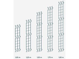 Panneau Rigide - L 2000 mm - H 1230 mm - Plastifie Vert 6005 - Maille 100x55 mm - Fil 4.0