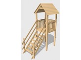 Tour HACOBOIS avec escalier pour module combine 120 x 120 x 370 cm  hors sol 