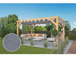 Toile coulissante 300x500 cm pour pergola  Gris argente