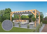 Toile coulissante 300x500 cm pour pergola  Gris argente