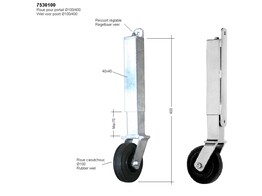 Roue pour portail D100/400  70kg  7530100